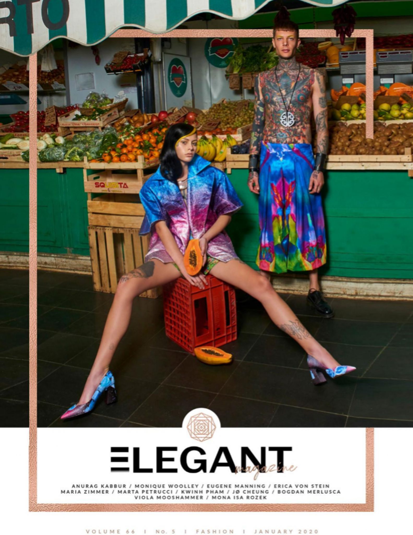 cover for elegant magazine